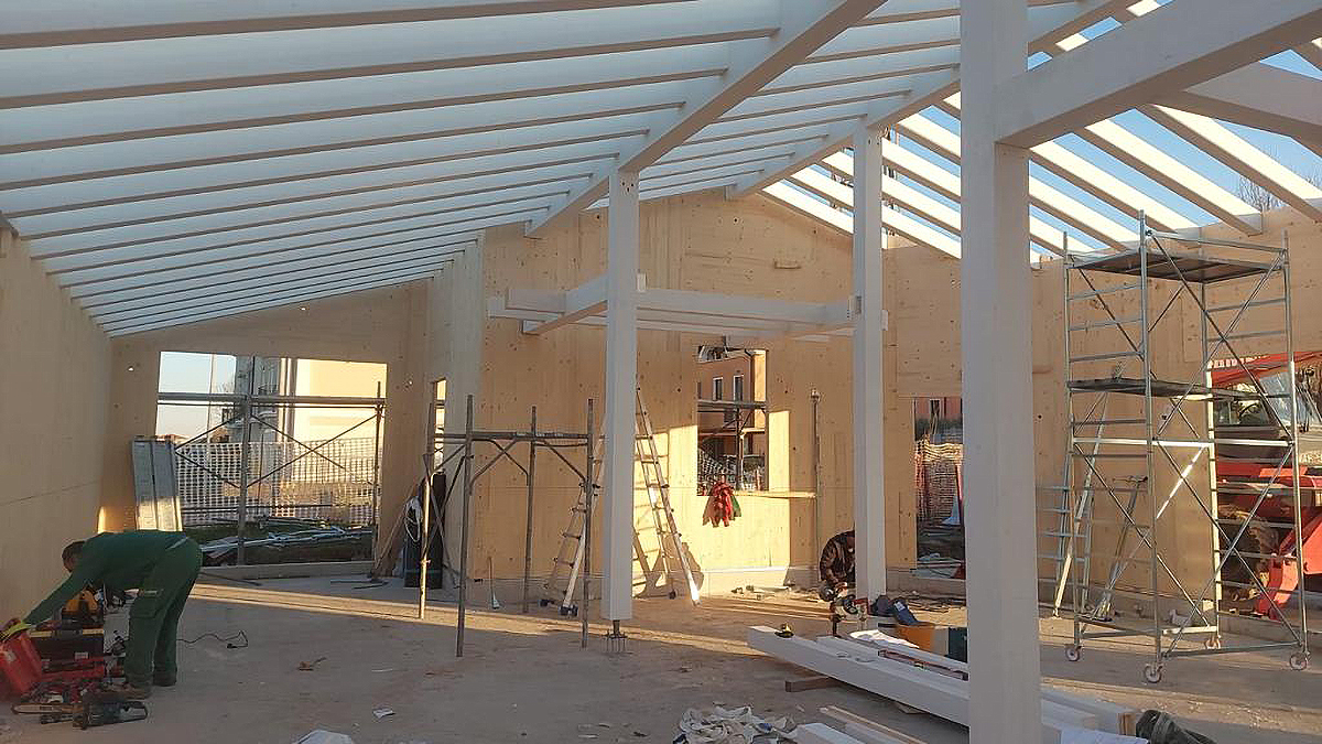 Santa Giustina Rendering - Living Wood House