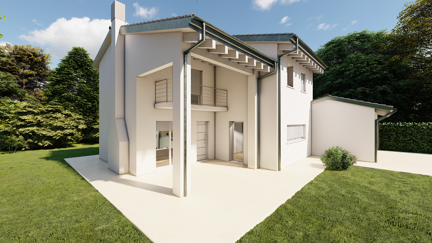 Asolo Rendering - Living Wood House