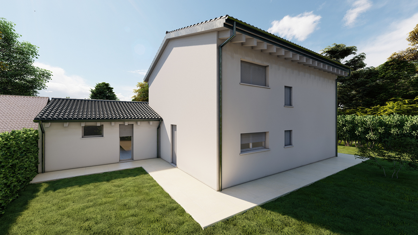 Asolo Rendering - Living Wood House