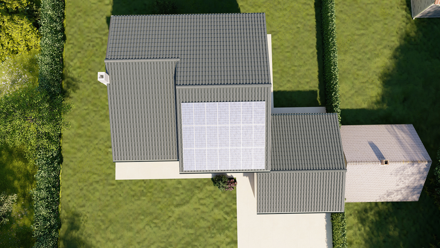 Asolo Rendering - Living Wood House