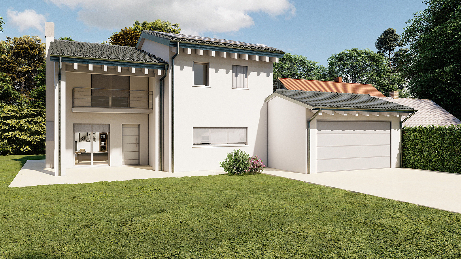 Asolo Rendering - Living Wood House