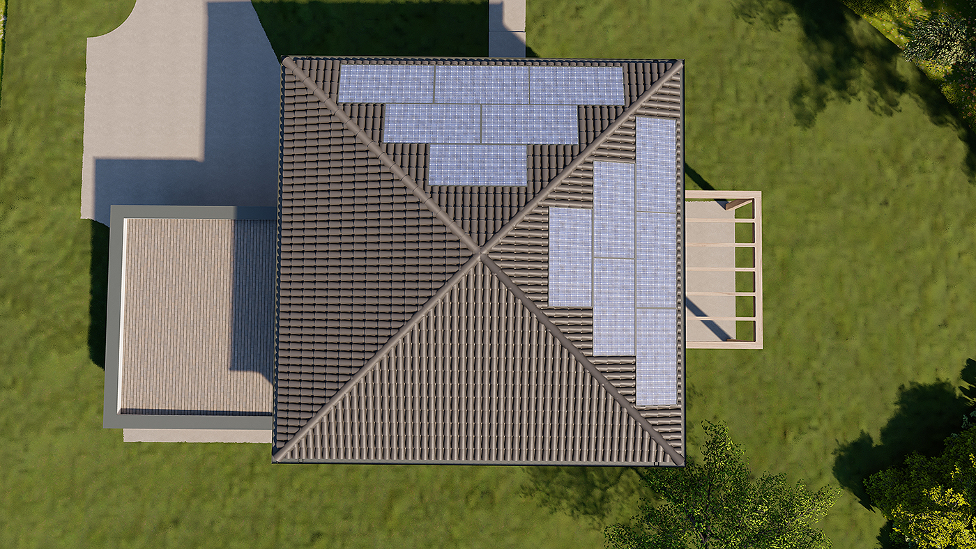 Pianezze Rendering - Living Wood House